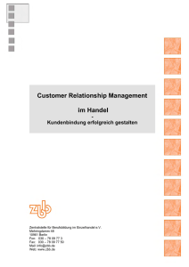 Broschüre "Customer Relationship Management im Handel"