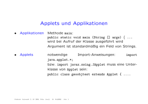 Applets und Applikationen