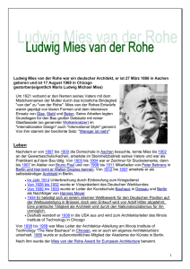 1 Ludwig Mies van der Rohe war ein deutscher Architekt, er ist 27