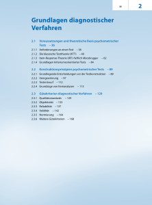 Grundlagen diagnostischer Verfahren