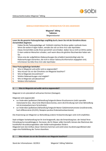 Gebrauchsinformation Megestat 160mgTabletten