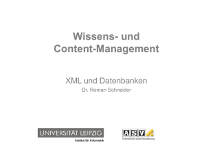 XML-Datenbanken - ASV, Uni Leipzig