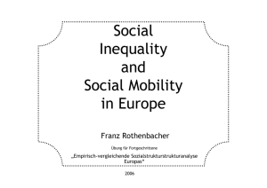 Social Inequality and Social Mobility in Europe