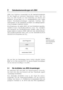 Datenbankanwendungen mit JDBC 2.1 Die Architektur von JDBC