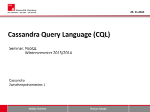 Cassandra Query Language (CQL)