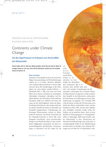 Continents under Climate Change