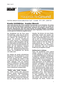 Kranke Schilddrüse - kranker Mensch