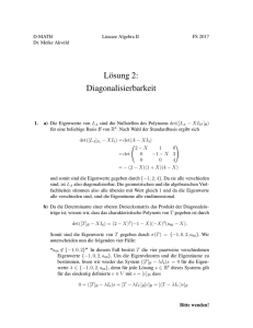 Lösung 2: Diagonalisierbarkeit