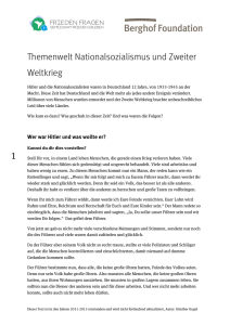 Themenwelt Nationalsozialismus und Zweiter Weltkrieg