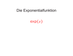 Die Exponentialfunktion exp(x)