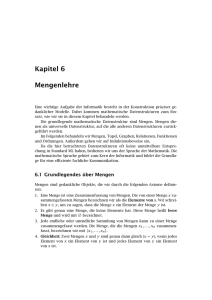 Kapitel 6 Mengenlehre