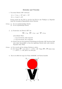 Dreiecke und Vierecke