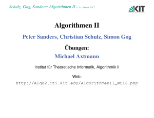 Schulz, Gog, Sanders: Algorithmen II