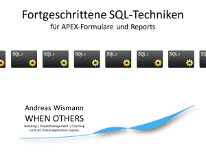 Präsentation "Fortgeschrittene SQL