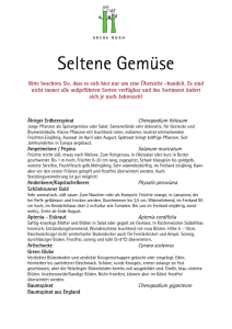 Seltene Gemüse