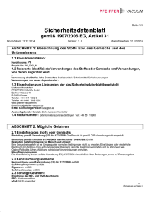 Sicherheitsdatenblatt gemäß 1907/2006 EG, Artikel 31