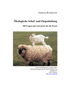 Ökologische Schaf- und Ziegenhaltung
