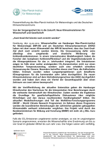 Pressemitteilung des Max-Planck-Instituts für Meteorologie