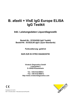 B. afzelii + VlsE IgG Europe ELISA IgG Testkit