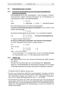 B.2 Zustandsgleichungen von Gasen B.2.1 Thermische