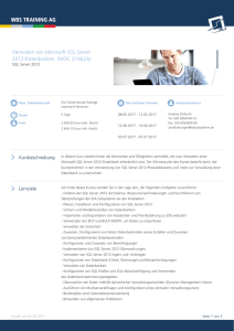 SQL Server 2012 - WBS Training AG