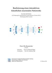 Realisierung eines interaktiven k ¨unstlichen neuronalen Netzwerks