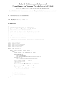 ¨Ubungslösungen zur Vorlesung “Verteilte Systeme”, WS 02/03 4