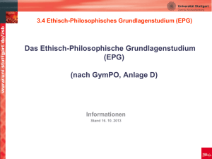 Das Ethisch-Philosophische Grundlagenstudium (EPG) (nach