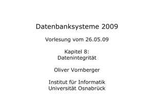 Datenbanksysteme 2009 - Universität Osnabrück