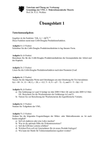 Übungsblatt 1 - Prof. Dr. Paul JJ Welfens