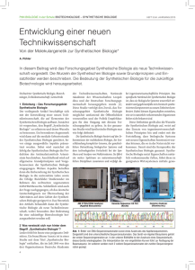 Entwicklung einer neuen Technikwissenschaft