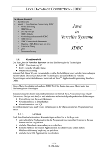 Java in Verteilte Systeme - JDBC - Joller-Voss