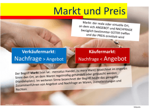 Markt und Preis - Rainer Heinrich