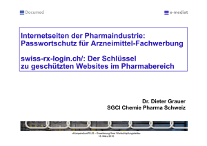 Internetseiten der Pharmaindustrie: Passwortschutz für Arzneimittel