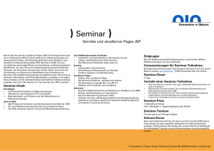 Servlet und JSP Schulung / Seminar / Training (Web, JSTL)