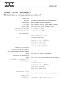 Über uns Deutsche Vereinte Gesellschaft für Klinische Chemie und