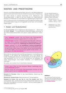 kosten- und preistheorie