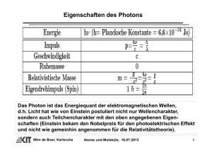 Eigenschaften des Photons