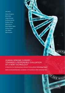 human genome surgery - Gentechnologiebericht