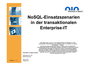 NoSQL Einsatzszenarien in transaktionalen