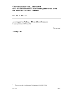 Übereinkommen vom 3. März 1973 über den internationalen Handel
