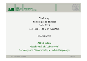 06_Schuetz_TheorieI_SoSe13 - Lehrstuhl Prof. Dr. Armin Nassehi