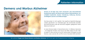Demenz und Morbus Alzheimer