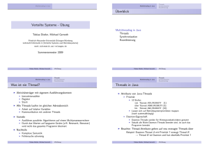 Multithreading in Java - CS 4 - Friedrich-Alexander