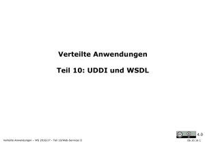 Verteilte Anwendungen Teil 10: UDDI und WSDL