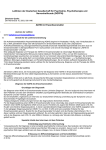 Leitlinien der Deutschen Gesellschaft für Psychiatrie