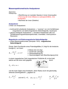 Massenspektrometrische Analysatoren