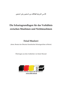 Die Schariagrundlagen für das Verhältnis zwischen Muslimen und