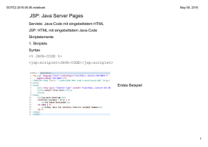 JSP: Java Server Pages