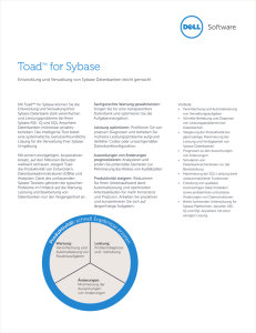 Toad™ for Sybase